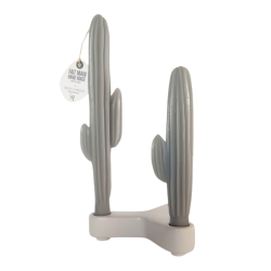 Duo flambeaux cactus gris - Bougie la Francaise