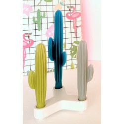 Duo flambeaux cactus gris - Bougie la Francaise