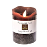 Bougie pilier LED en cire marron PM - Dekoratief