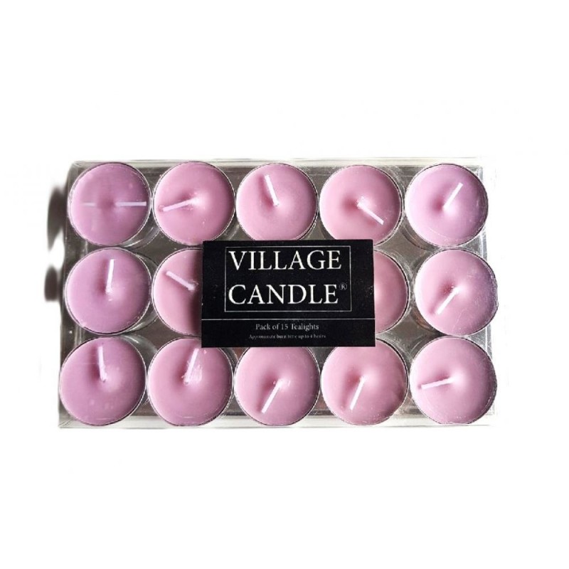 Boite de 15 lumignons parme village candle