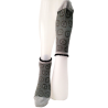 Socquettes Femme kaki/argent fleurs - Berthe aux Grands pieds