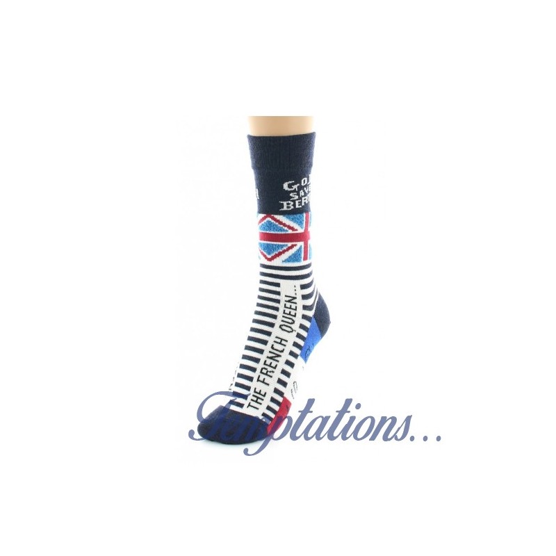 Chaussettes homme "God Save Berthe"