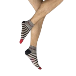 Socquettes Homme Rayures Bleue/blanche