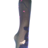 Collant noir oiseaux roses et gris– Berthe aux grands pieds