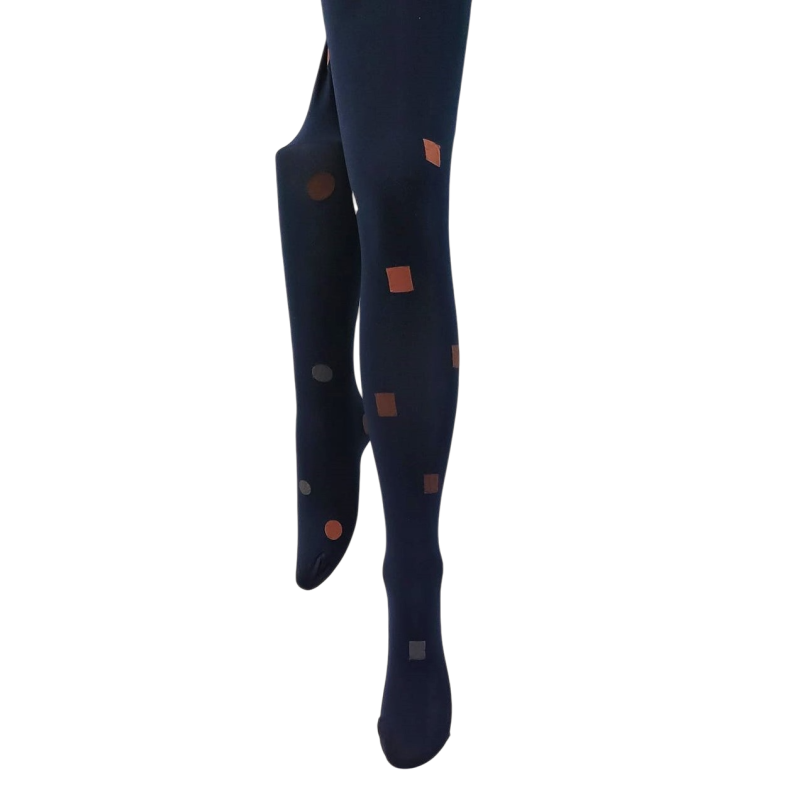 Collant Marine damiers marrons – Berthe aux grands pieds