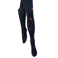 Collant Marine damiers marrons – Berthe aux grands pieds