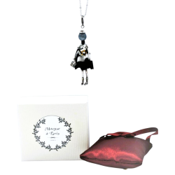 Collier Mini Starlette noire et blanche