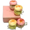 Coffret rose 4 baby boules à parfumer – Atelier Catherine Masson