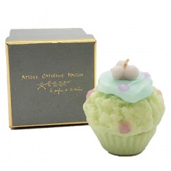 Bougie cupcake avec cerises...