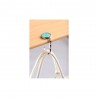 Accroche sac avec chaine UPPERBAG "Cabochon bleu"