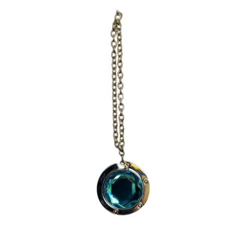 Accroche sac avec chaine UPPERBAG "Cabochon bleu"