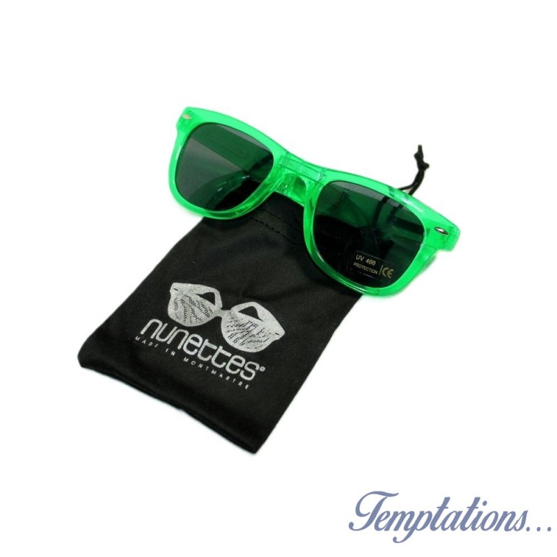 Lunettes de soleil vertes pliables "NUNETTES". Origami collection