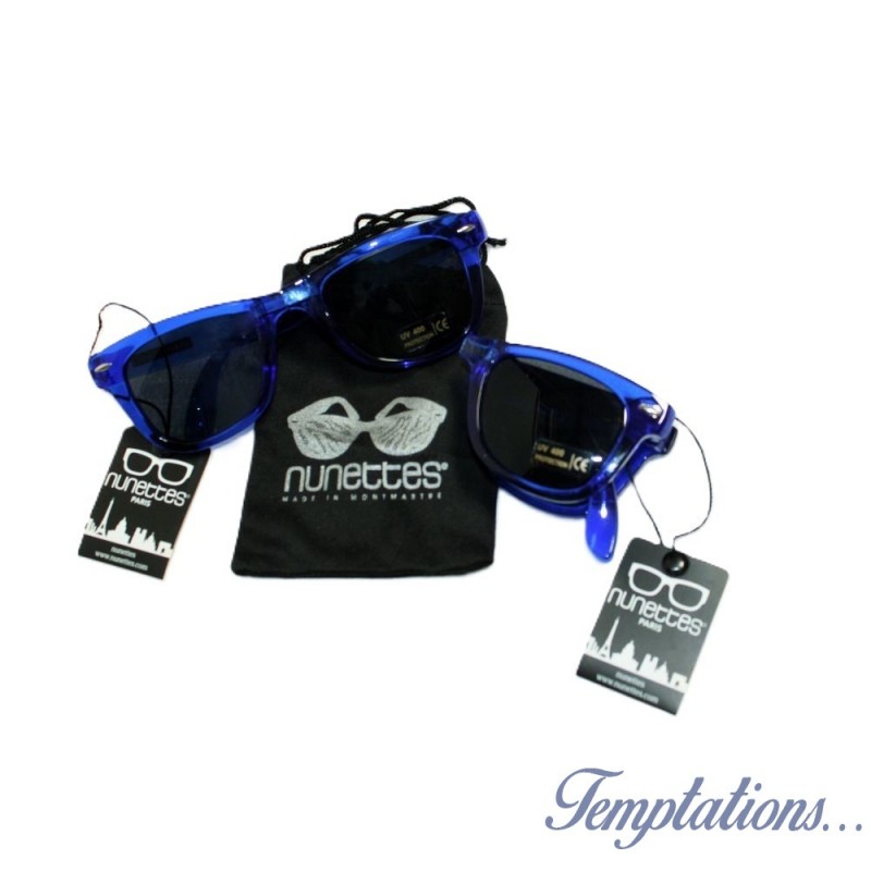 Lunettes de soleil pliables bleues "NUNETTES". Origami collection