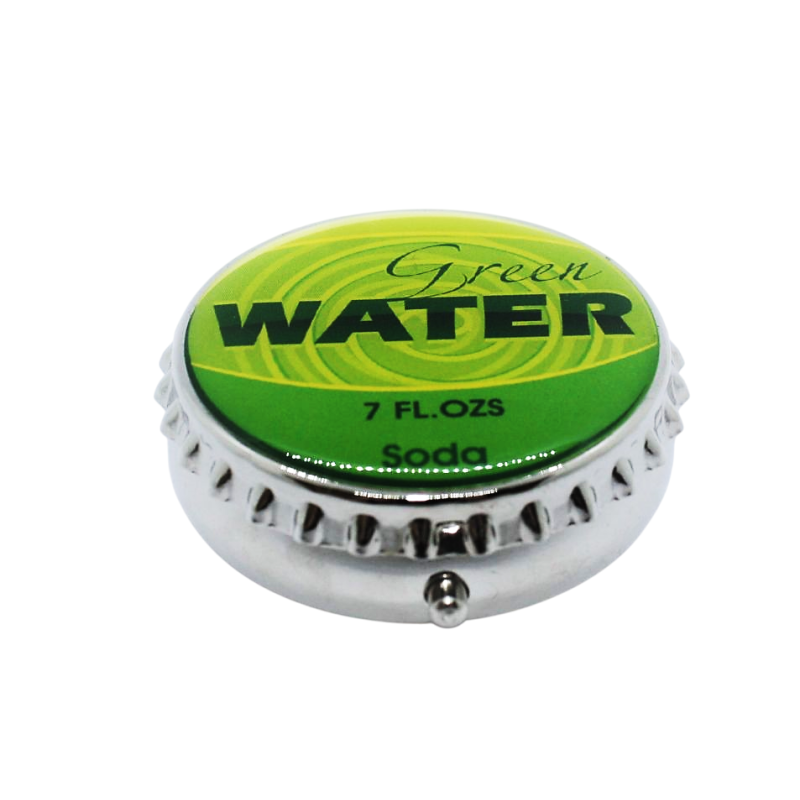 Pilulier rond Capsule de bouteille "Green Water"
