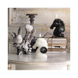 Bougie sculptée cheval blanc