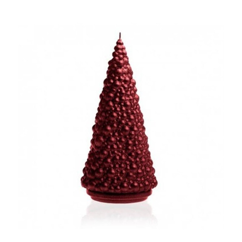 Bougie Sapin Noël Rouge Metal - Candellana