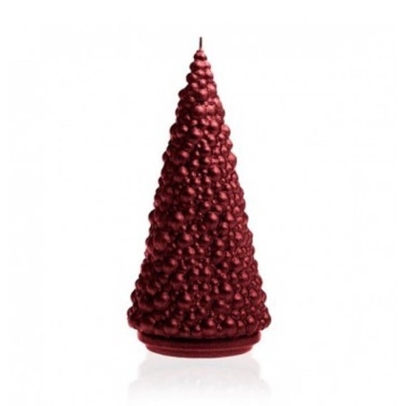 Bougie Sapin Noël Rouge Metal - Candellana