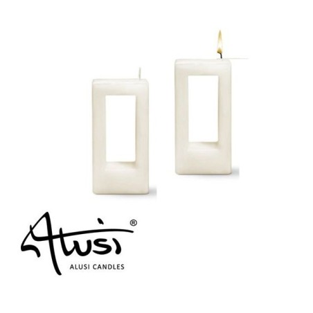 Bougie Alusi QUADRA UNA blanche