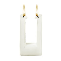 Bougie Alusi QUADRA UNA blanche