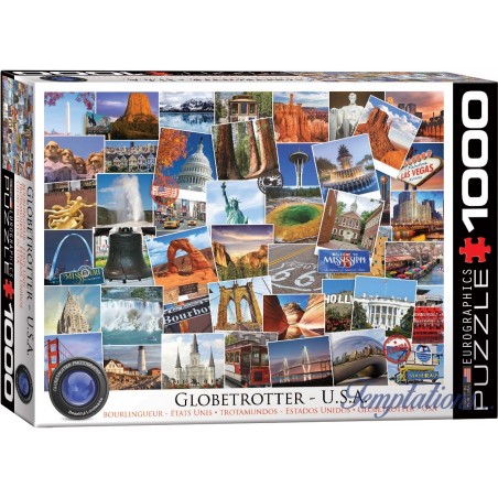 Puzzle 1000 pièces Globetrotter USA