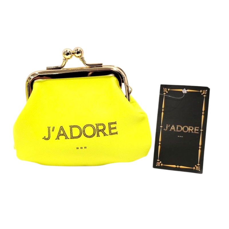 Porte-monnaie J'ADORE – Jaune fluo