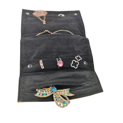 Porte bijoux de voyage en cuir Bleu