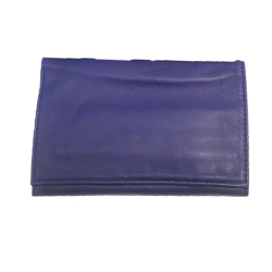 Porte bijoux de voyage en cuir Bleu