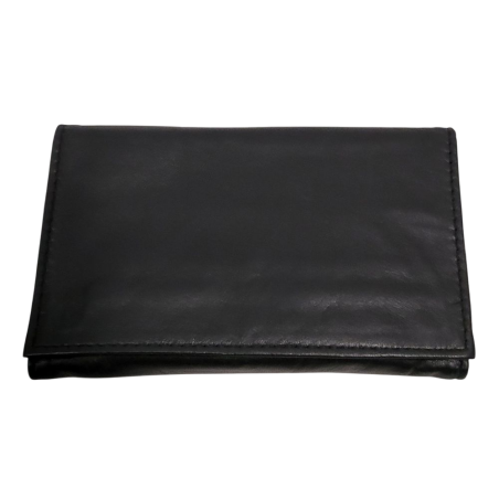 Porte bijoux de voyage en cuir Noir