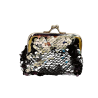 Porte-monnaie sequin noir/argent