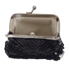Porte-monnaie sequin noir/argent