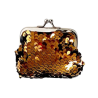 Porte-monnaie sequin noir/or