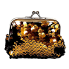 Porte-monnaie sequin noir/or
