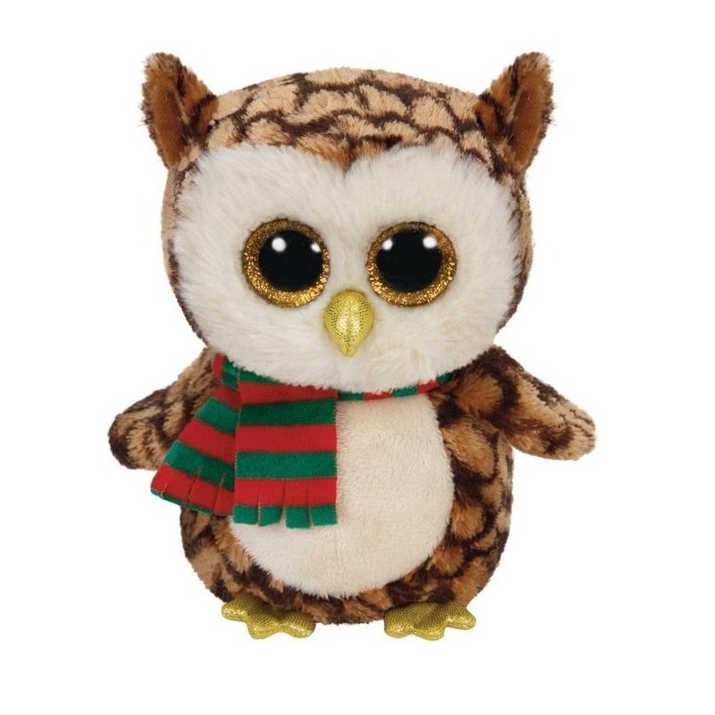 Peluche - hibou avec écharpe- Ty Beanie Boo's