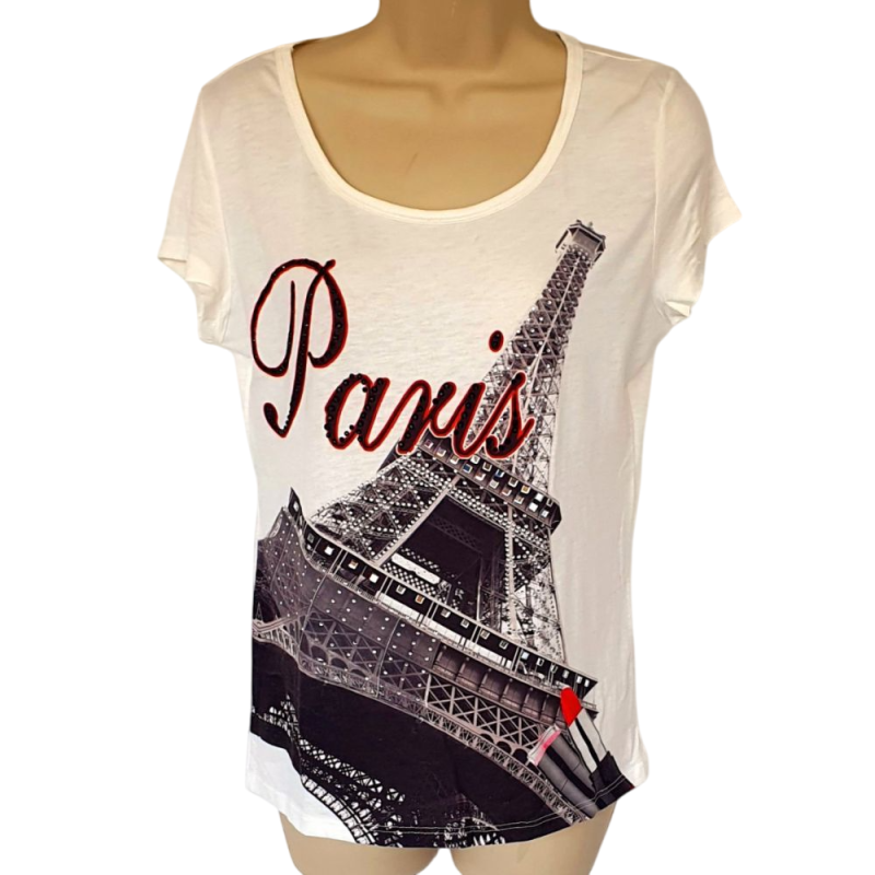 T-shirt Paris écru