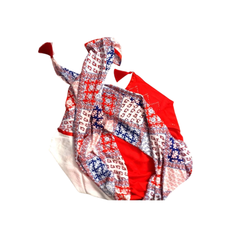 Foulard rouge bleu blanc By Saida