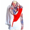 Foulard rouge bleu blanc By Saida