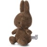 Peluche Miffy Lapin en velours côtelé marron