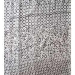 Foulard ou paréo imprimé fleurs 2 tons gris Création Palm
