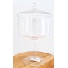 Bonbonnière en verre sur pied