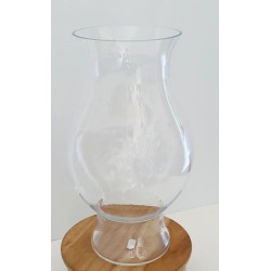 Vase en verre transparent