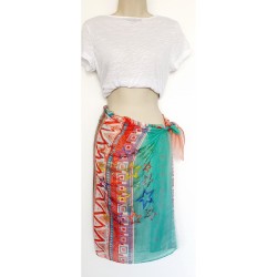 Foulard avec imprimé géométrique et étoiles en strass  - Création Palm