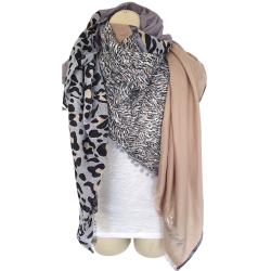 Foulard Léopard gris By Saida