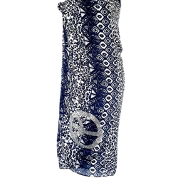 Écharpe Bleue "Peace and Love "