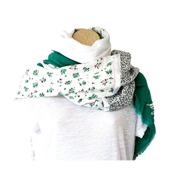 Foulard Ton Vert motifs...