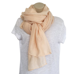 Foulard uni beige Creation...