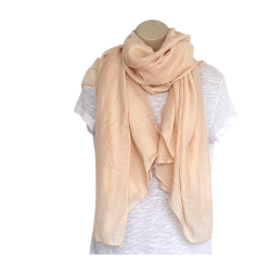 Foulard uni beige Creation palme