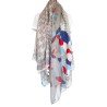 Foulard gris étoiles ballons et pied de poule By Shanna