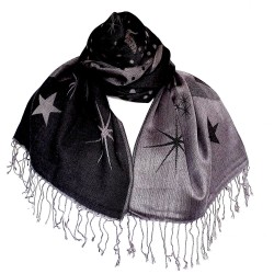 Écharpe anthracite motifs...