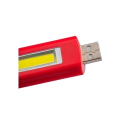 Porte-clés lampe de poche rose rechargeable USB - Catwalk