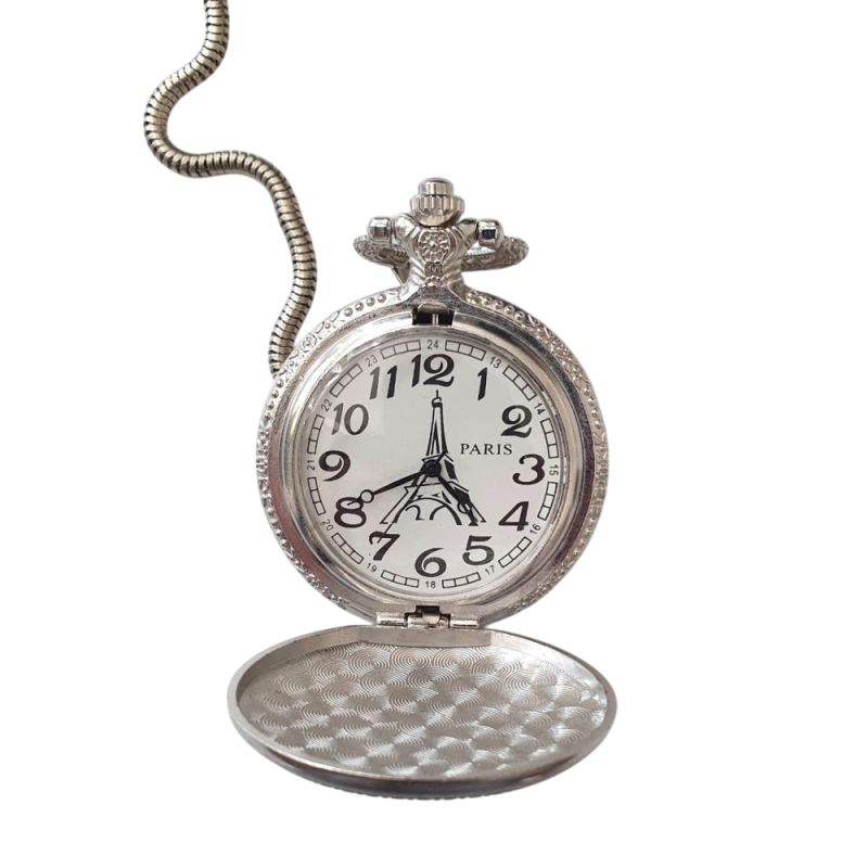 Montre à gousset Argent Paris 4 monuments GM